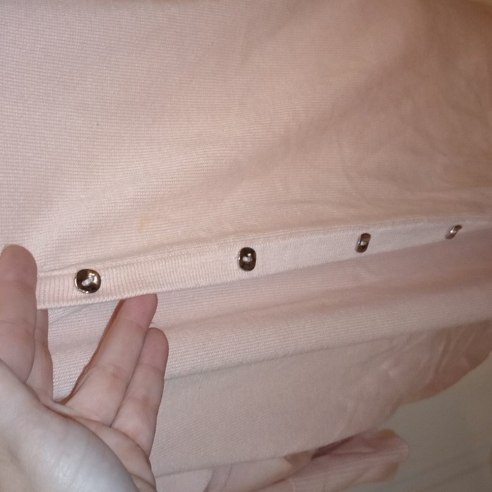 H by Halston Blush Pink Open Front Oversized Cardigan - Picture 3 of 10